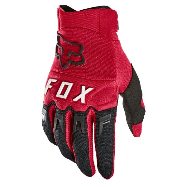 red motocross gloves